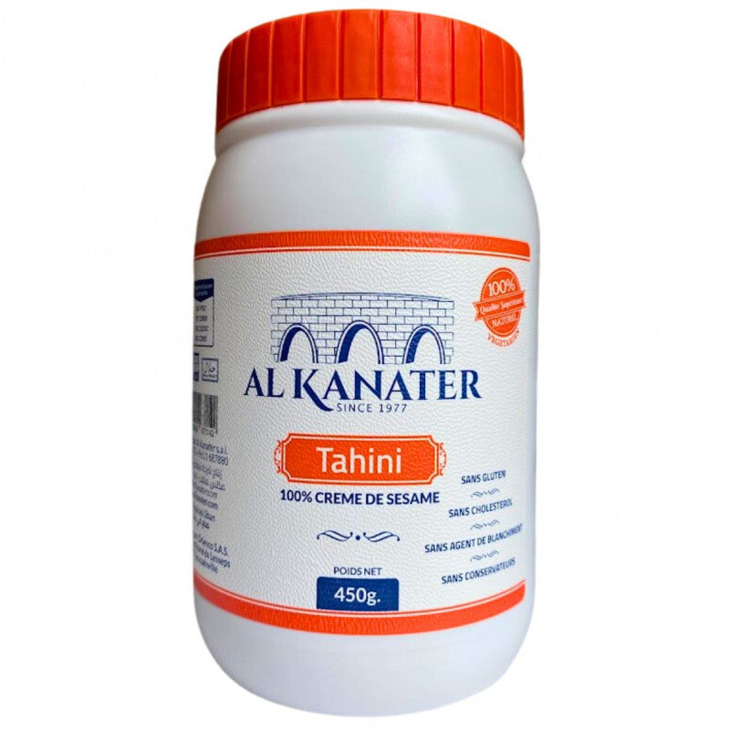 Tahina crème de sésame 100% 450g - Al Kanater - Epicerie Barakka