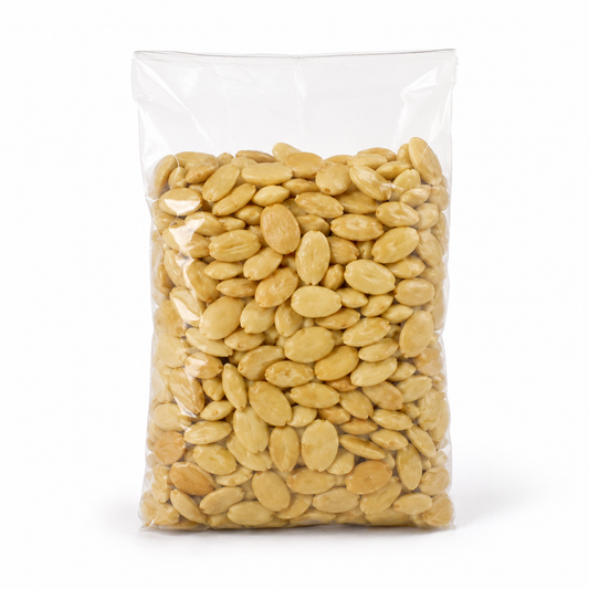 Amandes grillées blanches d’Espagne 600 g en sachet naturel - Épicerie Barakka
