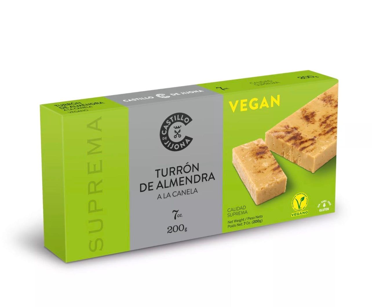 Turrón Amande à la Cannelle Vegan – Castillo de Jijona – 200 g - Epicerie Barakka
