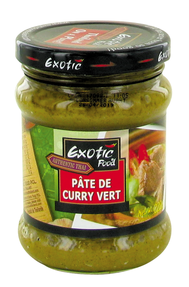 Pâte de Curry Vert – Exotic Food – 220 g - Epicerie Barakka