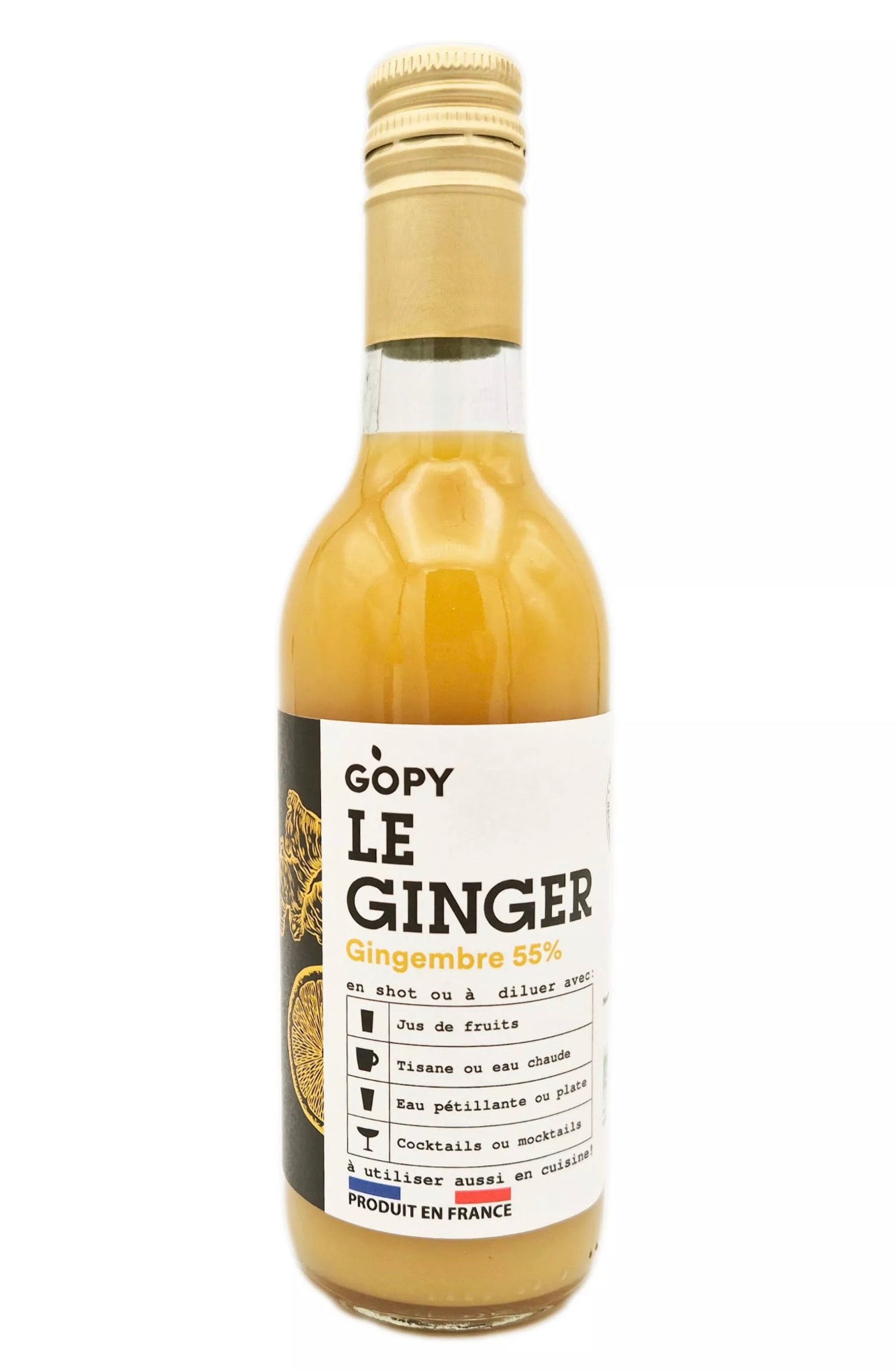 Gingembre bio 55% 240 ml - Gopy - Epicerie Barakka