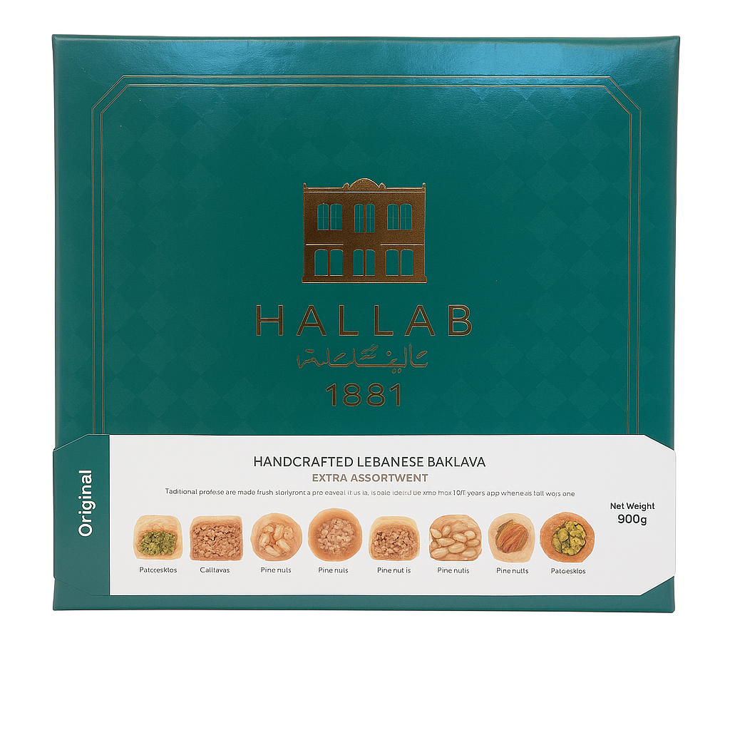Assortiment de Baklava Libanais 900g - Hallab 1881 - Epicerie Barakka