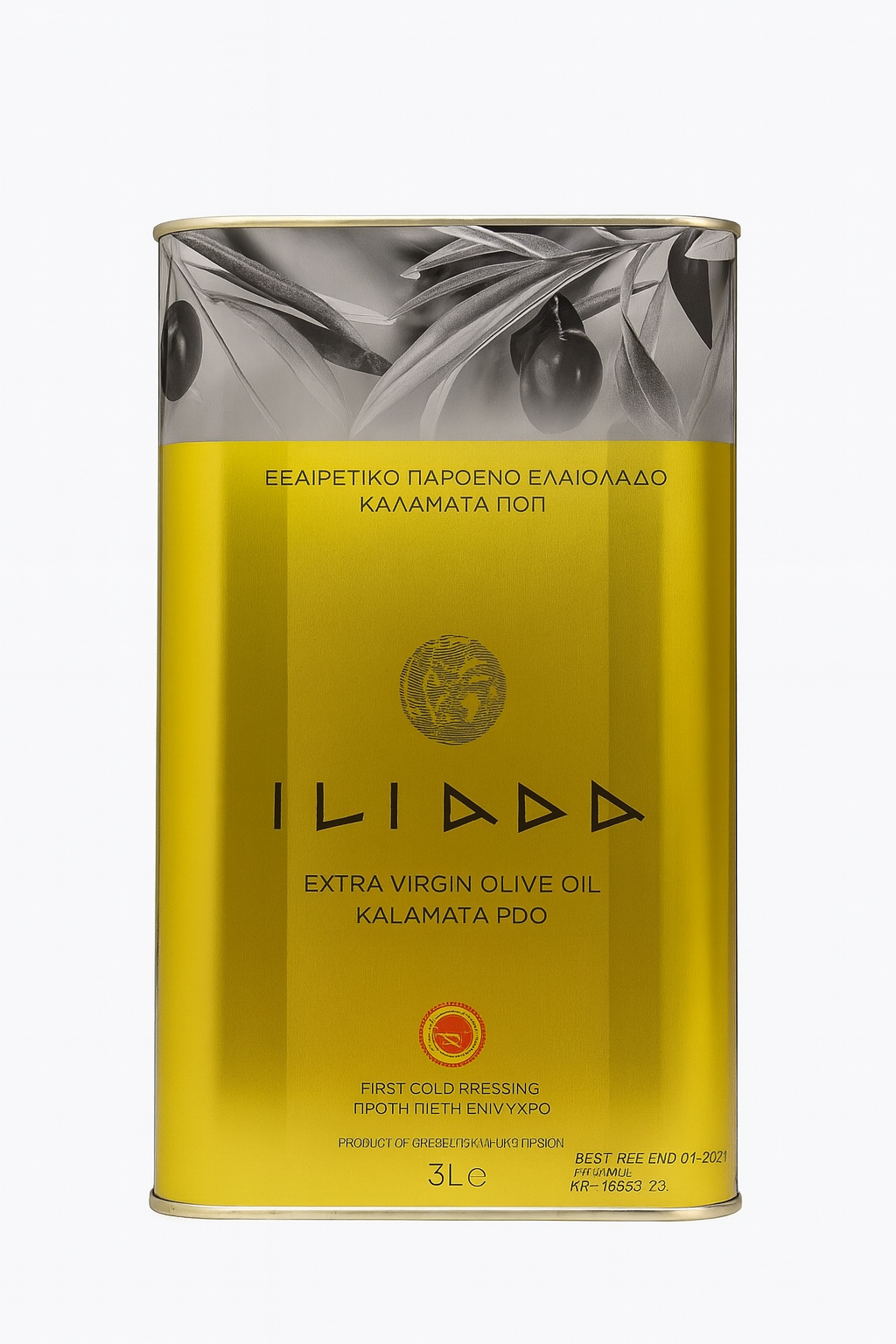 Huile d’Olive Vierge Extra Iliada Kalamata 3L - Epicerie Barakka