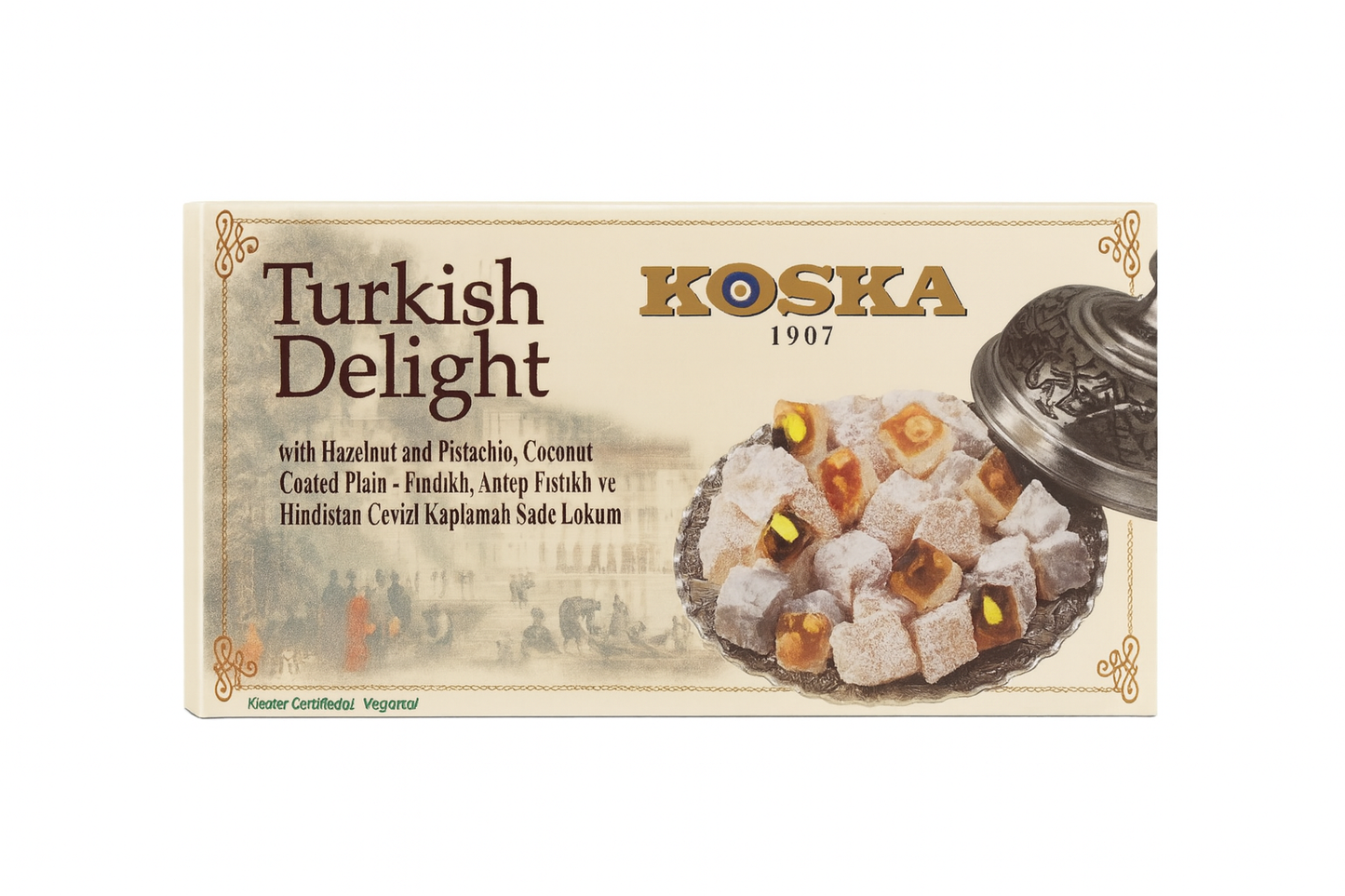 Loukoum aux Noisettes , Pistaches et Coco 500g - Epicerie Barakka