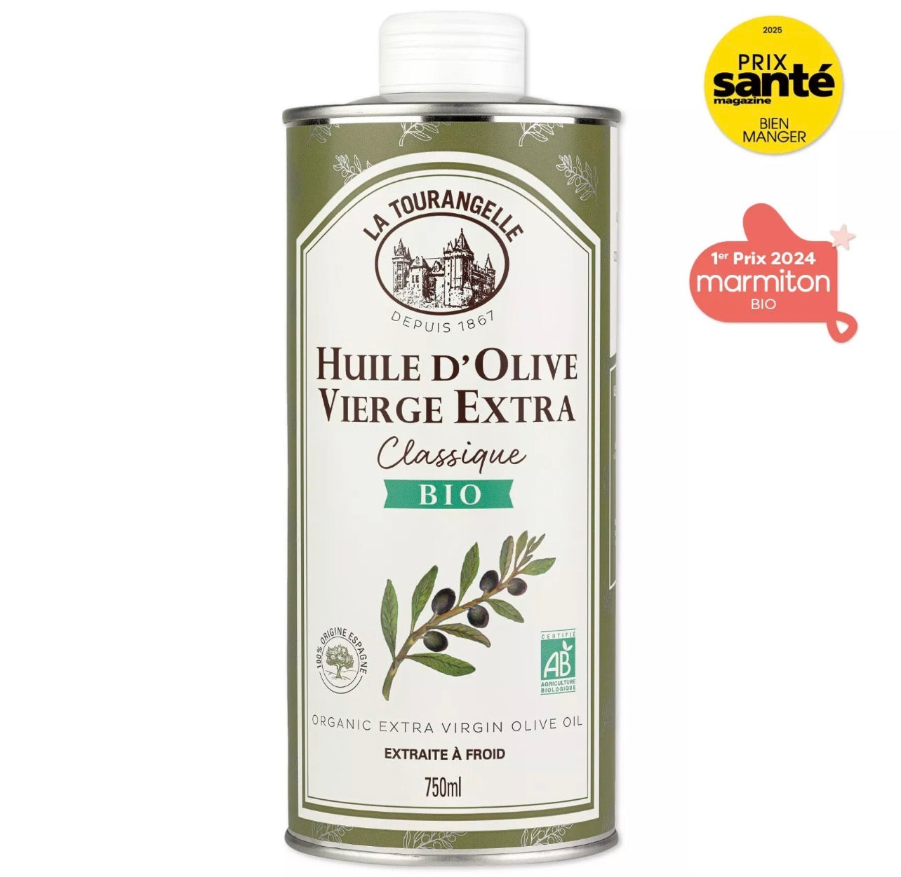 Huile d’Olive Vierge Extra Classique BIO 750 ml – La Tourangelle - Epicerie Barakka