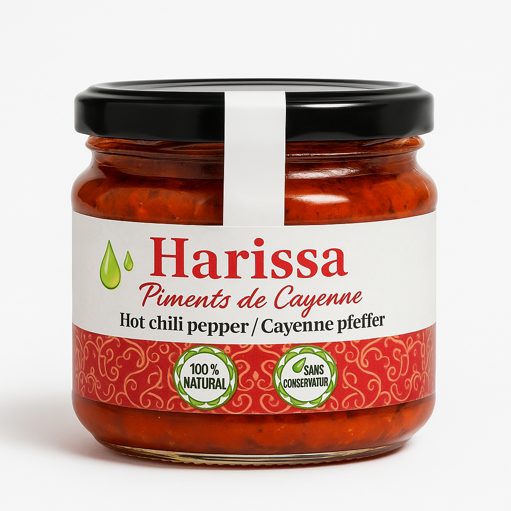 Harissa Piments de Cayenne 280g Tunisie - Epicerie Barakka