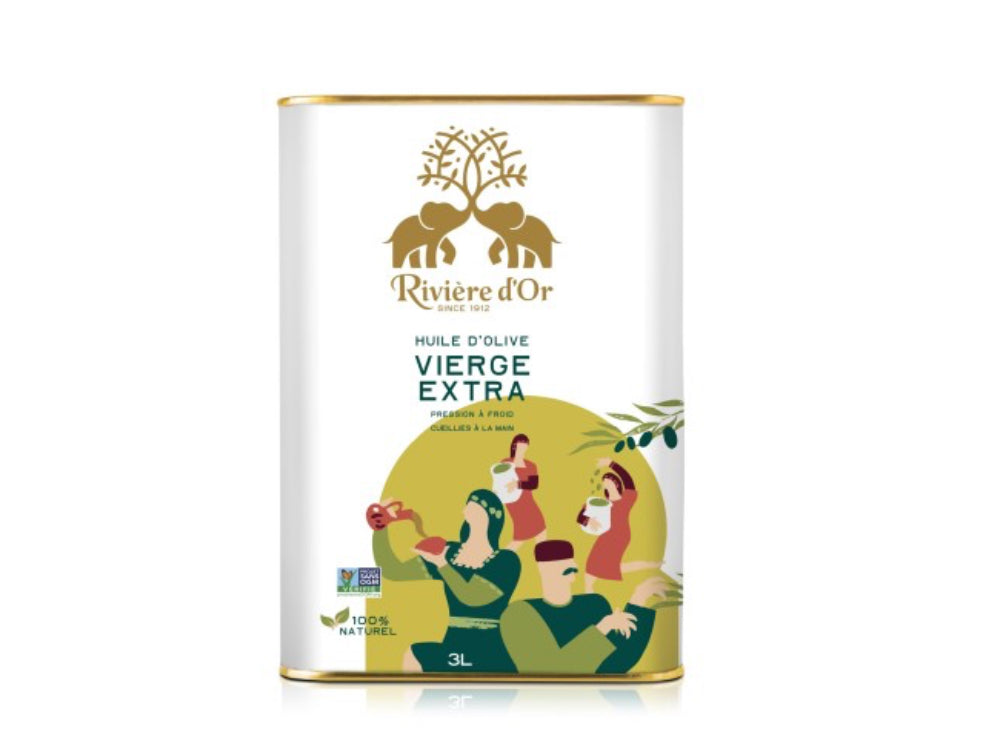 Huile d'Olive Vierge Extra Riviere d’Or 3L Tunisie - Epicerie Barakka