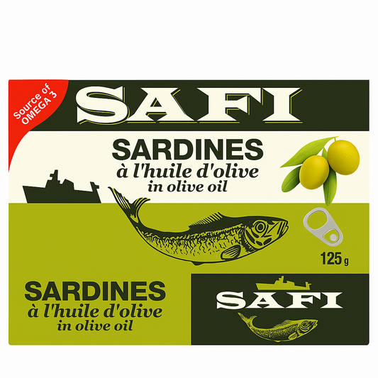 Sardines À L’Huile D’Olive 125g - SAFI - Epicerie Barakka