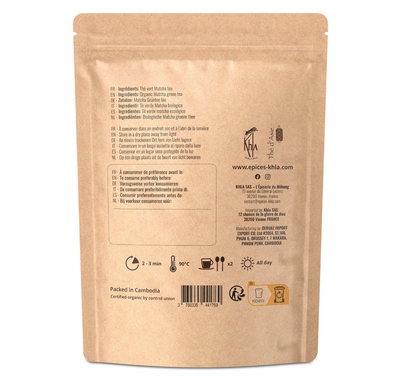 Thé vert Matcha Bio en poudre – Thé d’Asie – 80g - Epicerie Barakka