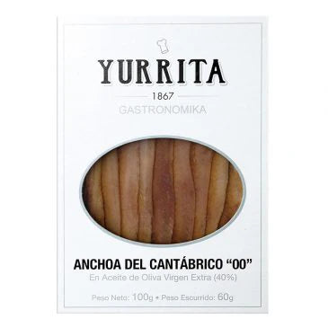 Filet d’Anchois à l’huile d’olive 00 90g – Yurrita - Epicerie Barakka